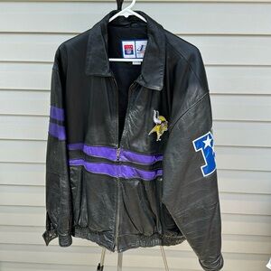 Next to NEW condition Minnesota Vikings leather jacket